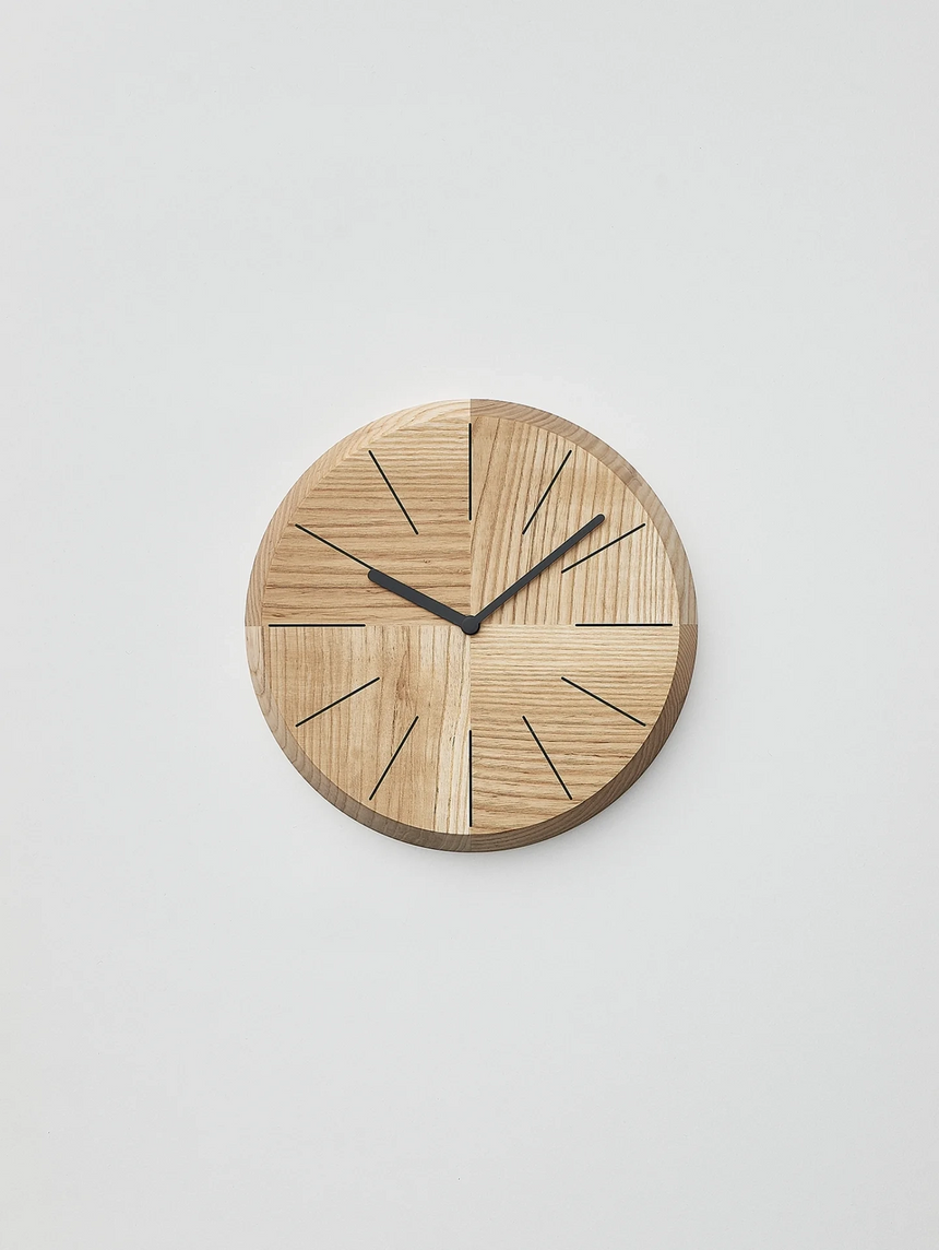 英国　手描き風景半球アンティーク　ドーム型壁掛け木製細密画 HAGI clock (Circle) – SASAKI